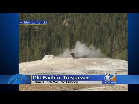 Video: Man Comes Dangerously Close To Yellowstone's Old Faithful