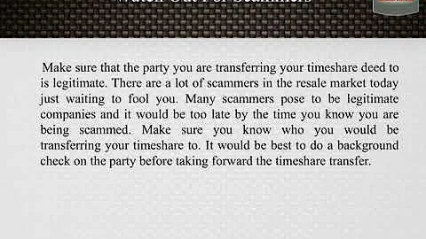 How To Transfer Your Timeshare To Someone Else