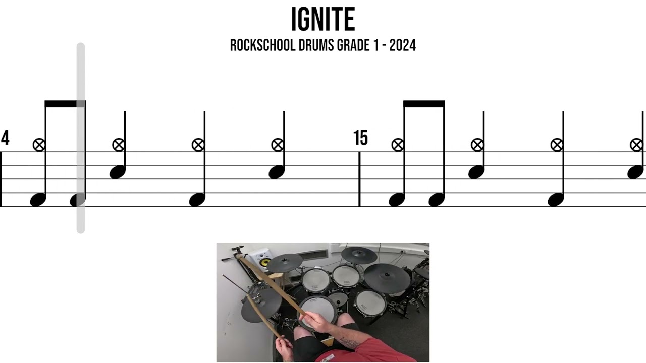 Ignite – Rockschool Drums Grade 1 2024 | Drum Playthrough 🥁
