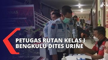Bentuk Deklarasi Anti Narkoba, Puluhan Petugas Rutan Kelas I Pekanbaru Lakukan Tes Urine