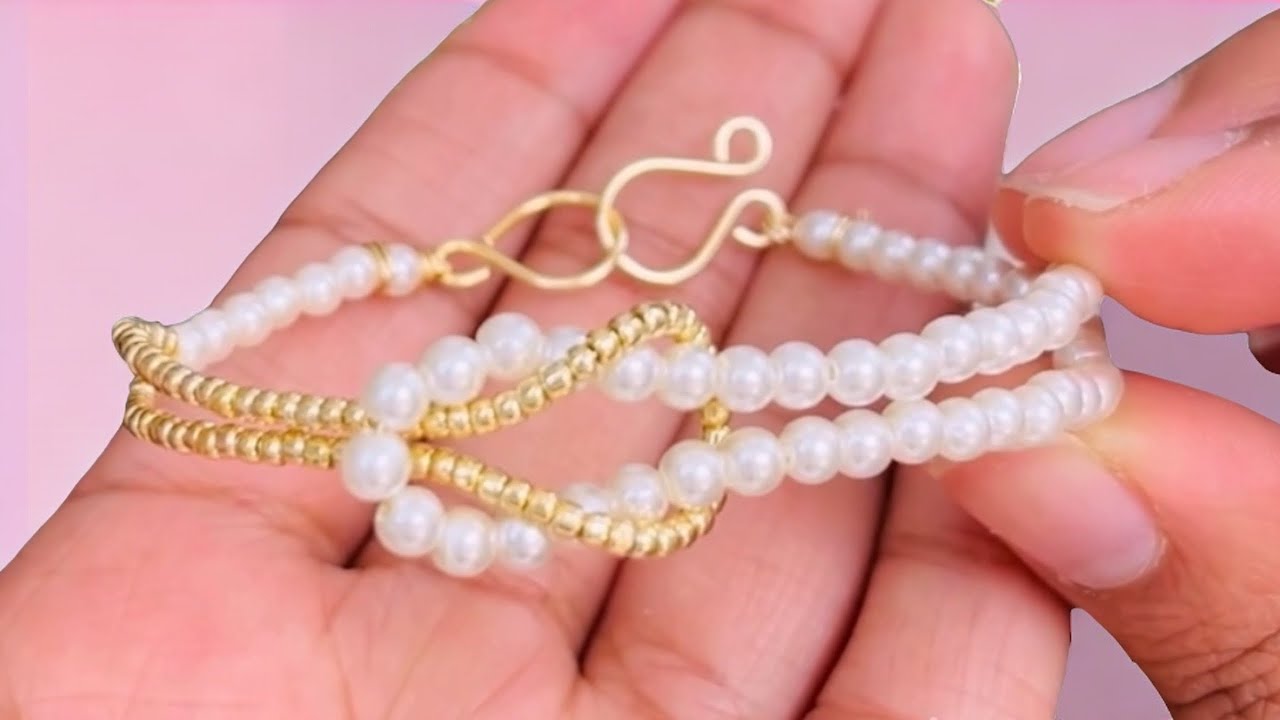 ✅PULSERA de Perlas en ALAMBRISMO‼️😱😍| cómo hacer pulseras en alambrismo| Diy pulseras