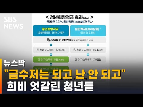 &quot;내가 고소득자?&quot; 청년희망적금 가입 기준 논란 / SBS / 뉴스딱