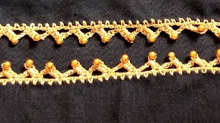 Beautiful Crochet Lace Design for Dupatta, Sleeves, and Daman for Beginners