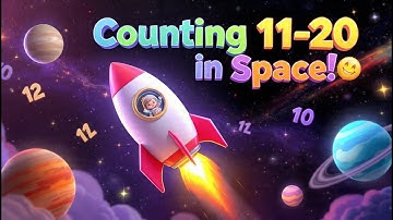 Counting 11–20 in Space! 🚀 | Fun 3D Number Song for Kids | CocoBounce Studio
