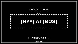 New York Yankees VS Boston Red Sox | JUNE 27, 2026 | MLB Box Score Telemetry