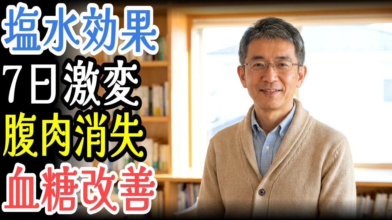 60代以上必見！塩水1杯でぽっこりお腹解消と血糖値を守る新習慣