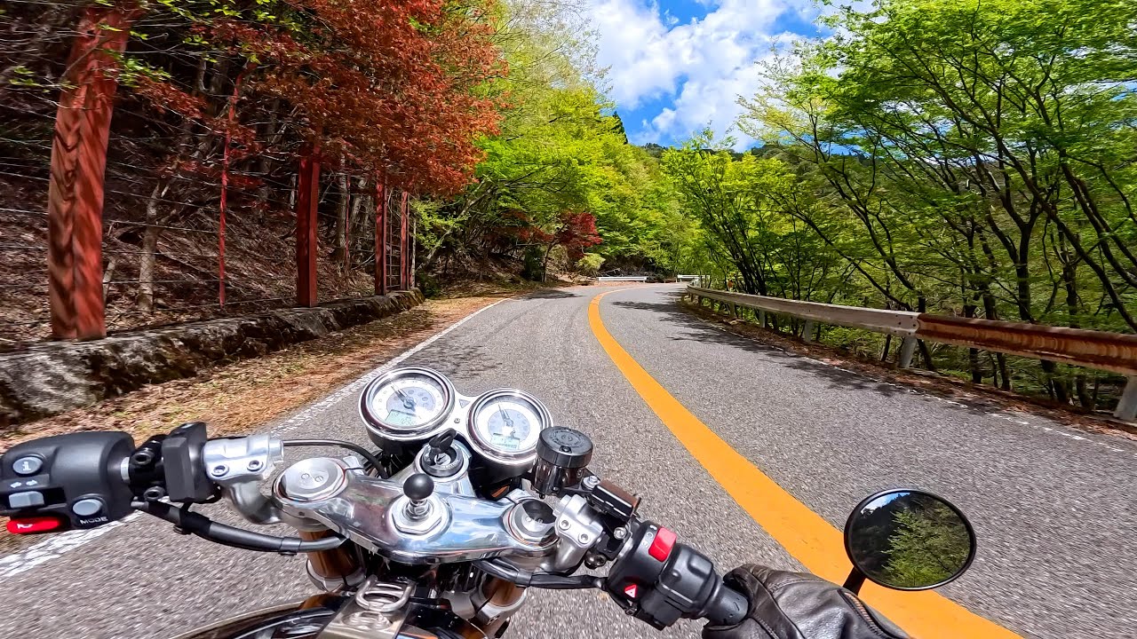 [Japan] [Shiga] [National Route 477] Triumph Thruxton RS sound