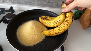 картинка: 💯 🍌✋ Смешайте банан и 1 стакан манной крупы.😱 Результат вас удивит. 🔔