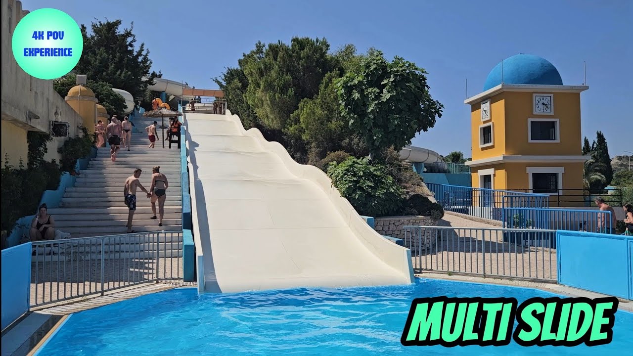 The Slide Gets OUT OF CONTROL 🤣 | Multi Slide POV - Faliraki Waterpark Rhodes, Greece
