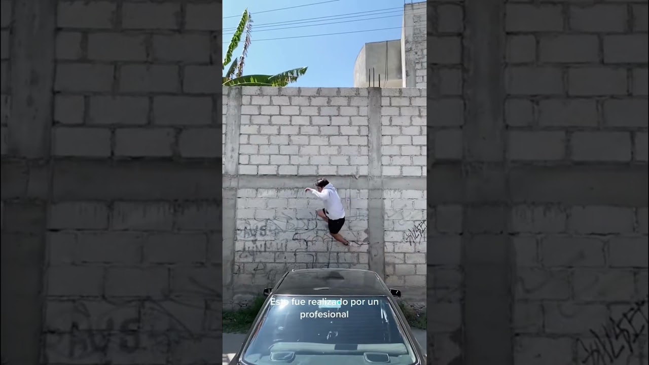 Wall run parkour