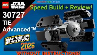 ๐ LEGO Star Wars TIE Advancedโข 30727 paper bag - Review & Speed Build Without Instructions!