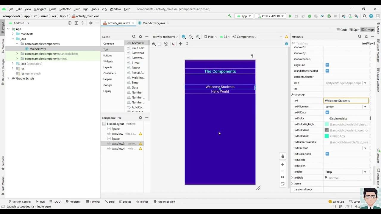 Android Studio Components part 1 - YouTube