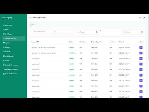 Secure Signing Request Workflow