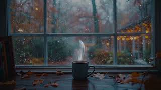 Rainy Night Coffee Shop Ambience with Relaxing Music and Rain Sounds - 8 Hours