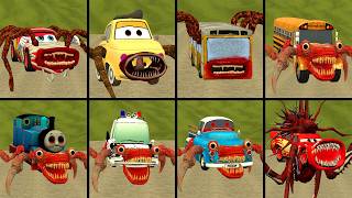 New Forms Of Monster Car: Car Mummy, Luigi Car, Bus Eater, Thomas Eater, Police Car in Gmod!!