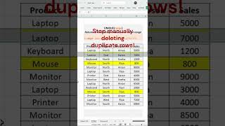 Remove Duplicates Instantly in Excel 🔥