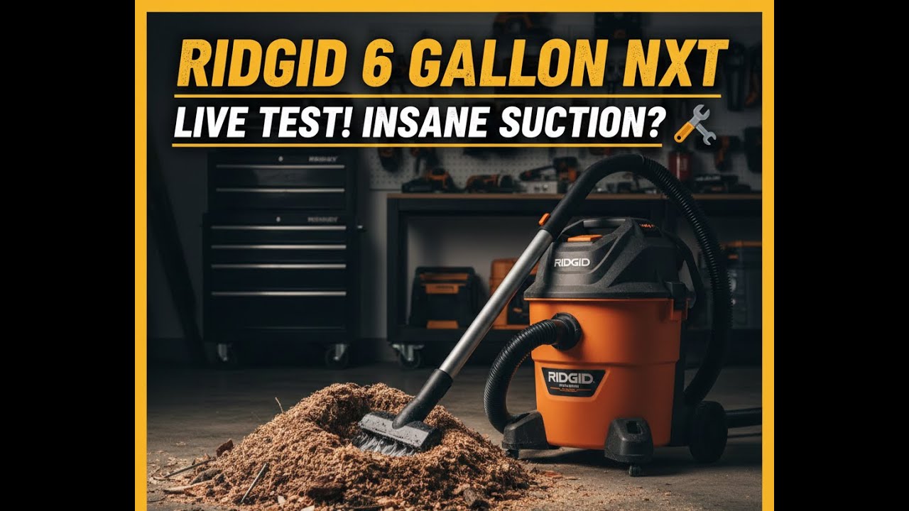 RIDGID 6 Gallon NXT Wet/Dry Vac Performance Review (Live)