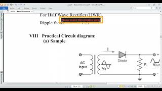 BEC Half wave rectifier