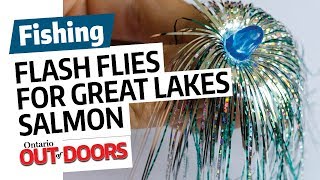 Tying custom flash flies for trolling Great Lakes salmon