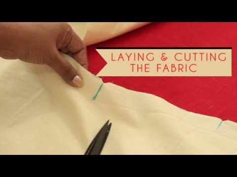 Lesson 4 - Laying and cutting the fabric in the right way to make a Kurti/kameez /dress