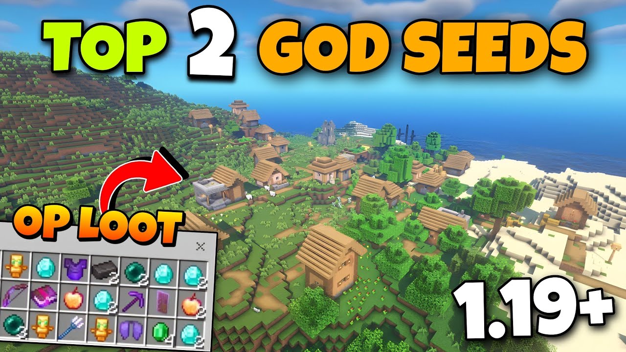 Top 2 God Seeds For Minecraft 1.19 Pocket Edition And Bedrock || Seed ...