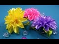 Ribbon Dahlia/Dalia de cintas/Георгин из лент. МК по просьбе