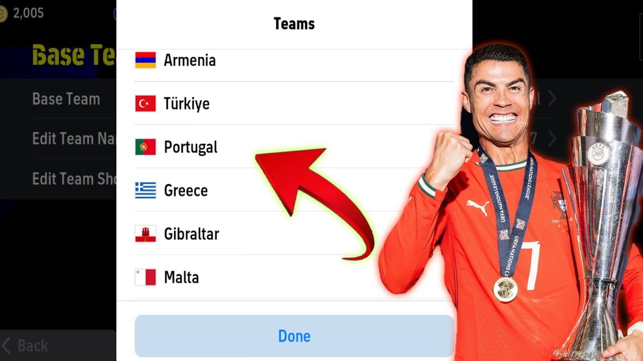 How to Select Portugal National Team in eFootball 2026 | Full Guide & New Kits |