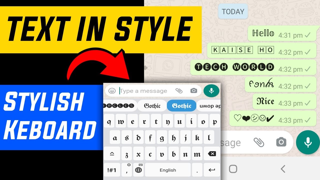 🔥How To Text Stylish in Whatsapp Keyboard With Fonts Font