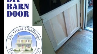 In which I take you through all the steps needed to make a barn door. In this case I am closing off access to the basement stairs to 