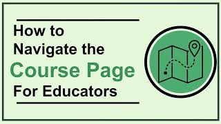 How to Navigate the Course Page lecturer