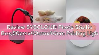 Review SYSCLOUD Photo Studio Box,50cmx40cmx40cm Folding Lightbox with 150 LED Dimmable Lights, Porta