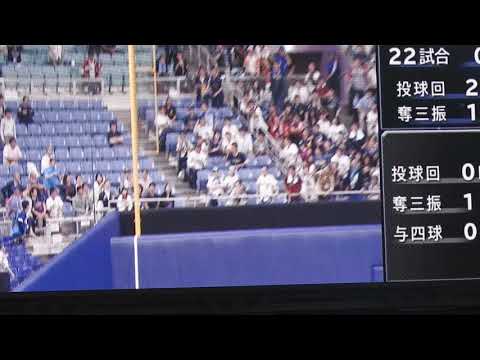 高橋周平ファール打球のリクエスト検証/2018.05.29/ナゴド/中日5-8オリックス