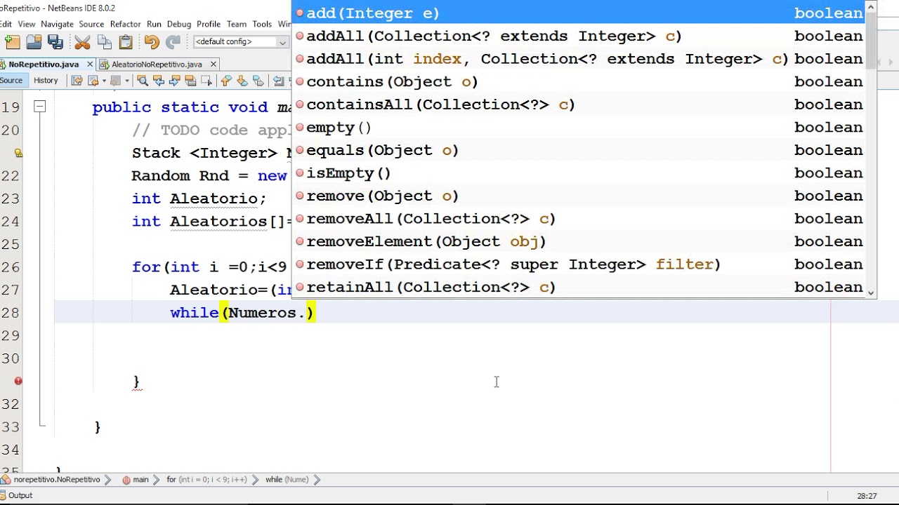 03-10 Aleatorio No repetitivo JAVA - YouTube