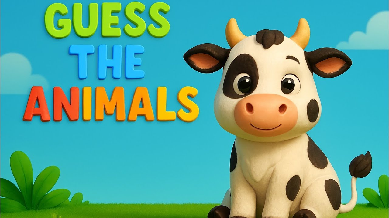 Guess the Animal 🐮🦁🐸🐘 | Fun Animal Riddles for Kids | 3D Cartoon Learning