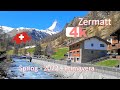 🇨🇭 SWITZERLAND - Suiza - ZERMATT - PART 3 - MONTREUX -Walking Tour beautiful villages- hermosos - 4k