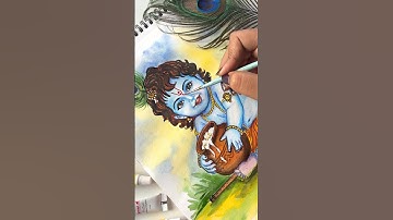 Cute 🥰 Little Krishna drawing 💖#art #drawing #krishna #shorts #youtubeshorts