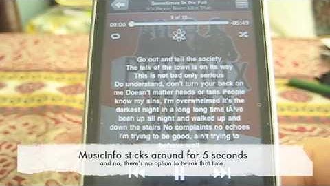 MusicInfo for iPhone - current song info right on your status bar