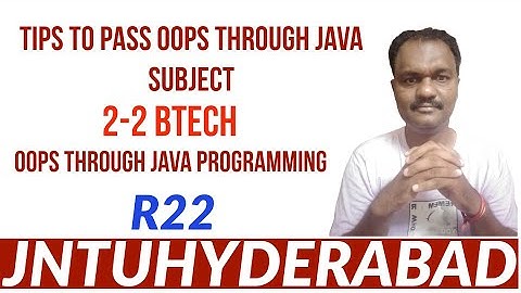 TIPS TO PASS OOPS THROUGH JAVA PROGRAMMING  SUBJECT  #jntuh