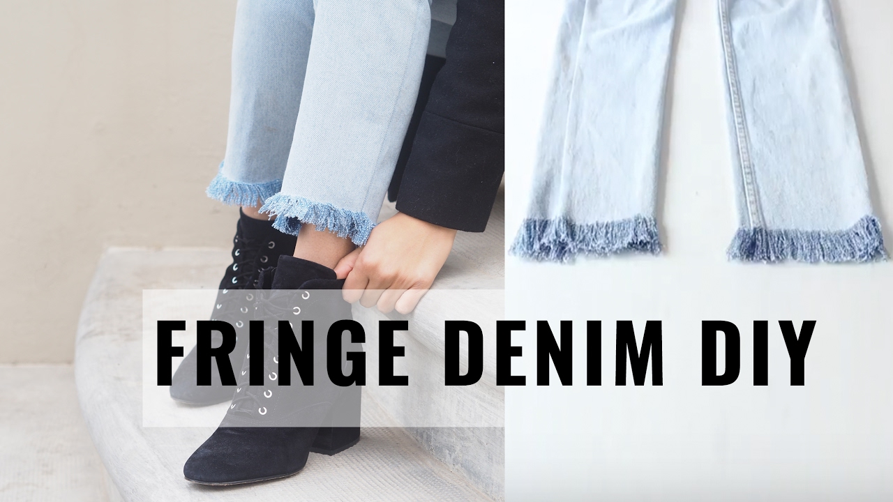 Diy Fringe Bottom Jeans | vlr.eng.br