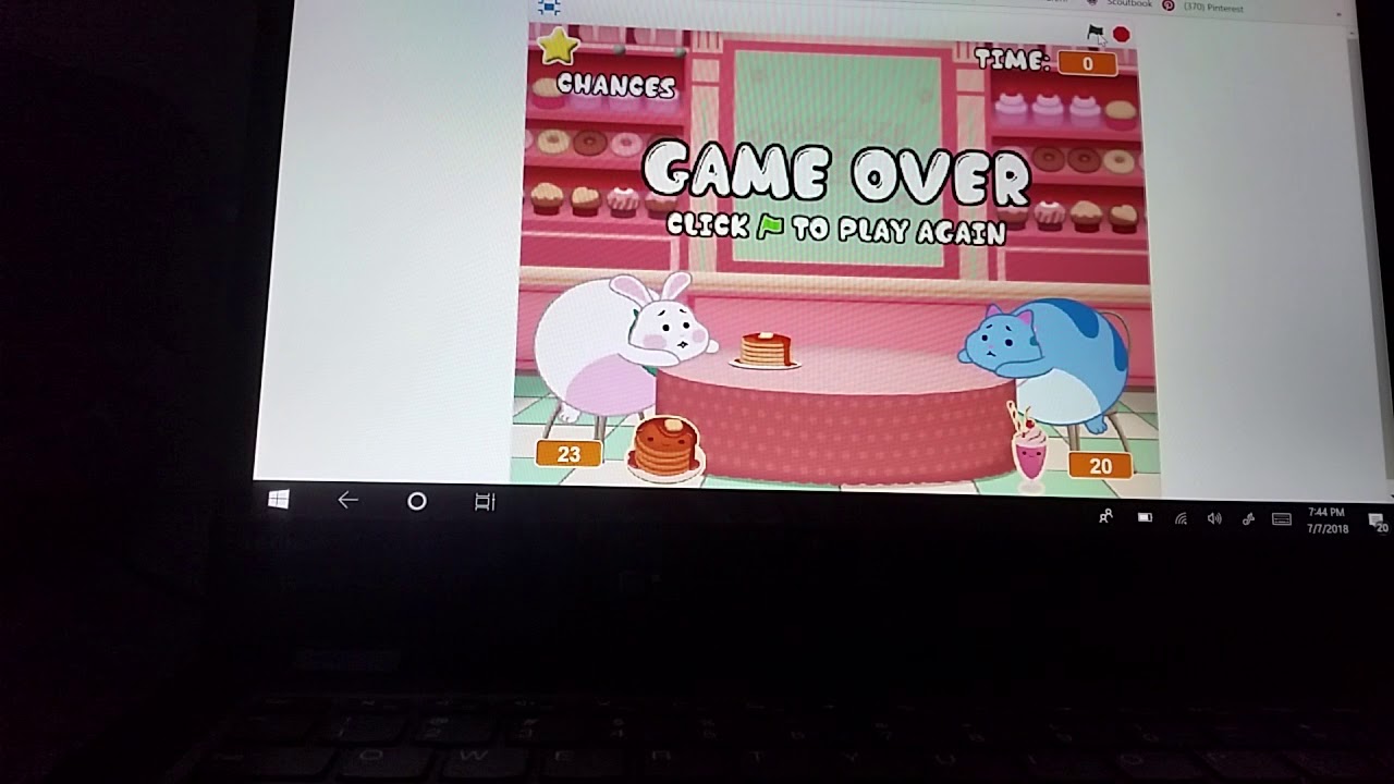 THE BUNNY GETS THE PANCAKES THE KITTY GETS THE MILKSHAKES/ pancake