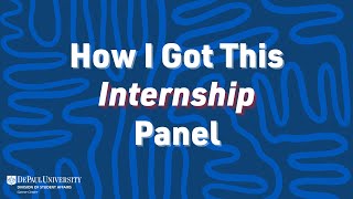 How I Got This Internship Panel Wealth