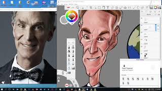 Digital painting: Caricature of Bill Nye. screenshot 1