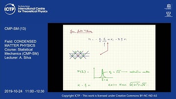 Statistical Mechanics (CMP-SM) Lecture 13