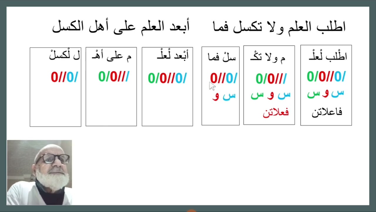 تقطيع بيت من الرمل (اطلب العلم)