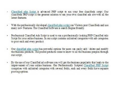Classified php script – PHP Scripts mall