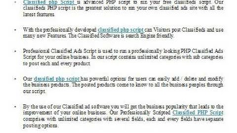 Classified php script – PHP Scripts mall