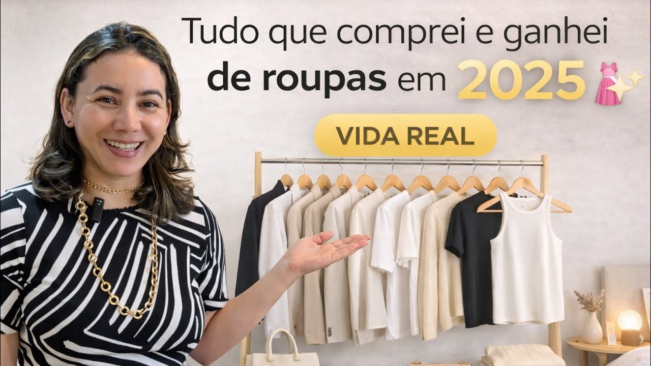 Tudo que COMPREI e GANHEI de ROUPAS em 2025 |Vivendo o minimalismo na prática #omundodeeli