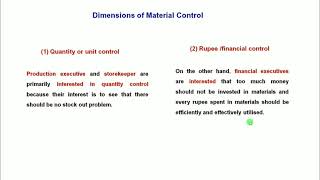Material Control