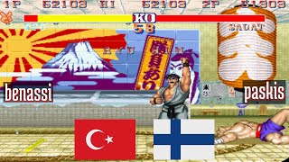 FT5 @sf2ce: benassi (TR) vs paskis (FI) [Street Fighter II Champion Edition Fightcade] Aug 22