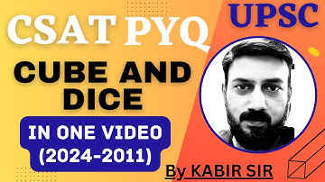 CSAT Cube PYQ Topic wise | UPSC Dice PYQ #ias #prelims2025 #upscexam #pre2025 #upscpre2025 #upsc